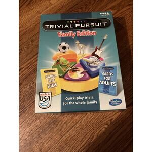 Trivial Pursuit Family Edition Board Game- Complete